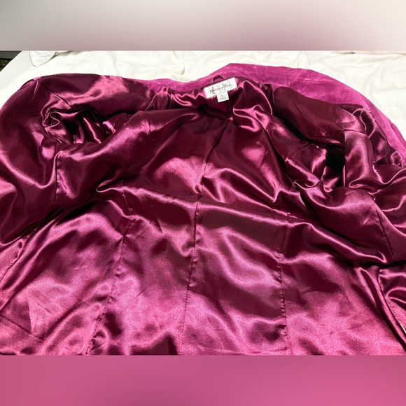💜Preston & York💜 Fuchsia Genuine Suede Bomber Jacket - Sz XL - Picture 4 of 13